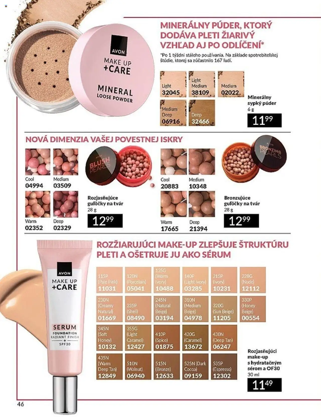 Nové Avon akcie – leták je platný od 01.10.2025 | Strana: 46 | Produkty: Make up, Púder