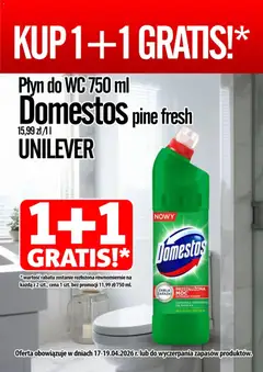 Pogląd oferty "Prim Market promocja - Płyn Do Wc Domestos Pine Fresh" - ważna od 17.04.2026