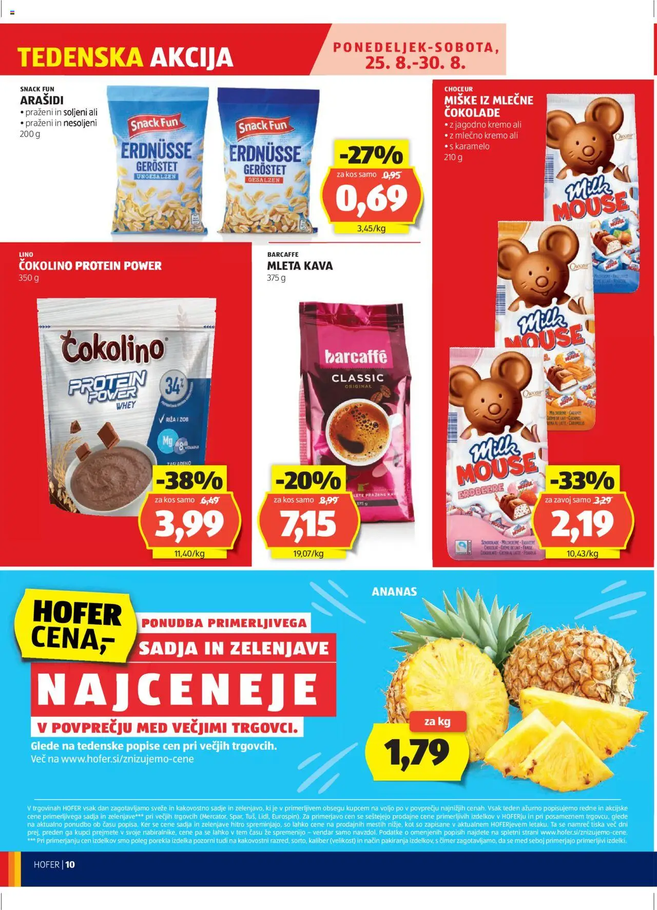 Hofer SI katalog | vrijedi od 21.08.2025 | Stranica: 10 | Proizvodi: Med, Kava, Ananas, Barcaffe
