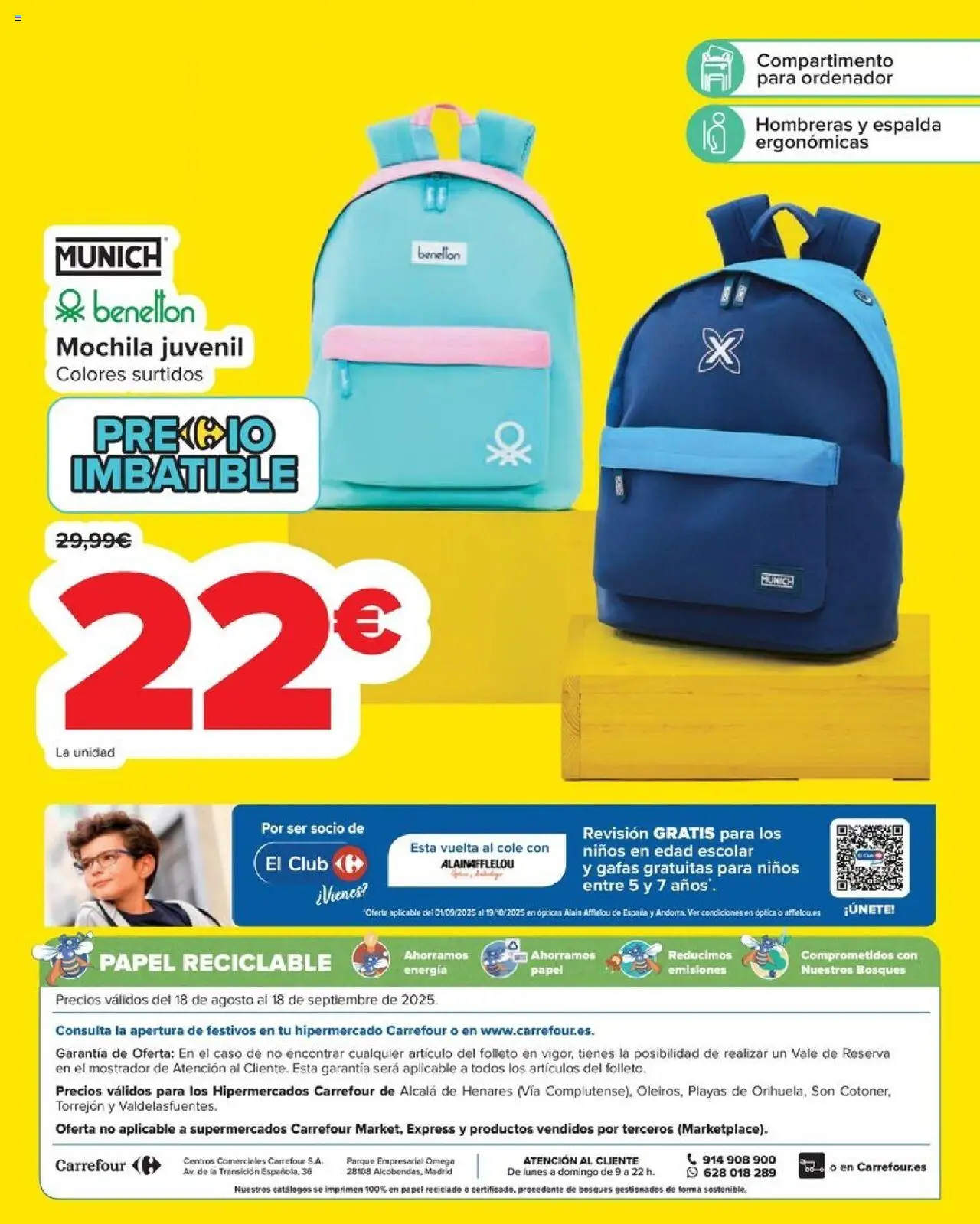 Carrefour -Vuelta al Cole │ válido desde el 18.08.2025 | Página: 12 | Productos: Mochila, Ordenador