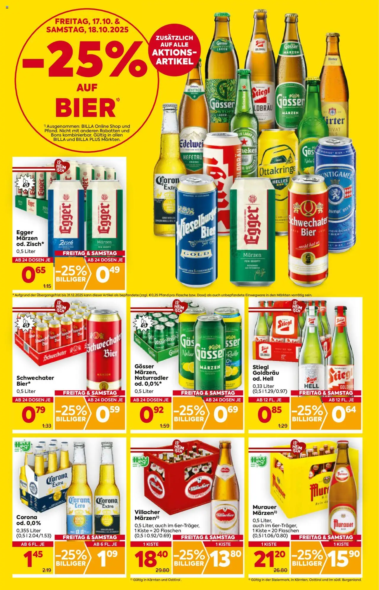 Billa Flugblatt - Kärnten gültig ab 16.10.2025 | Seite: 2 | Produkte: Bier