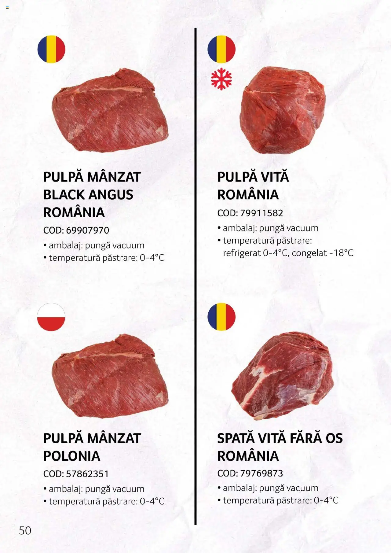 Catalog Selgros - Carne – valabil de la 27.04.2023 | Pagină: 50 | Produse: Carne De Porc, Condimente, Sare, Cârnați