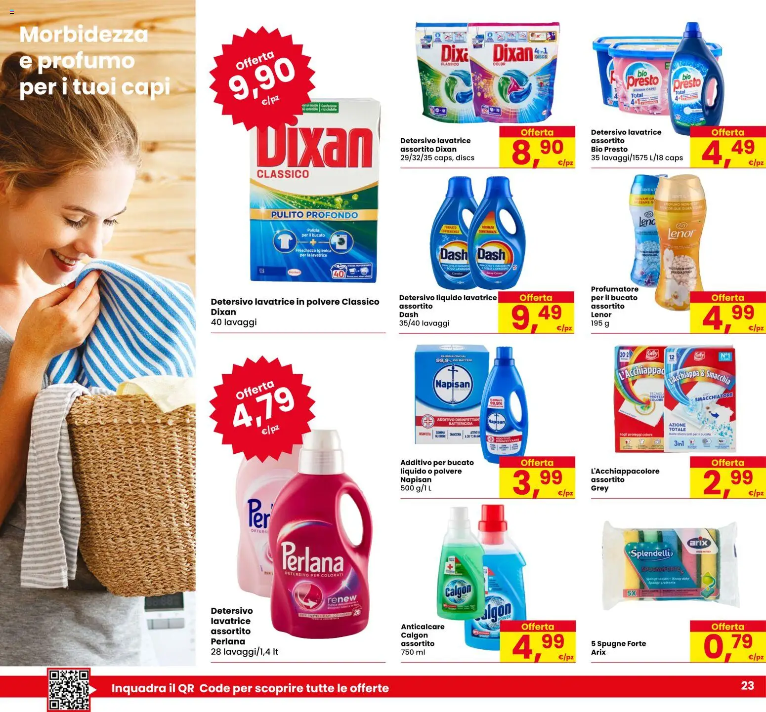 Volantino Despar del 08.01.2026 | Pagina: 23 | Prodotti: Smacchiatore, Anticalcare, Lavatrice, Profumo