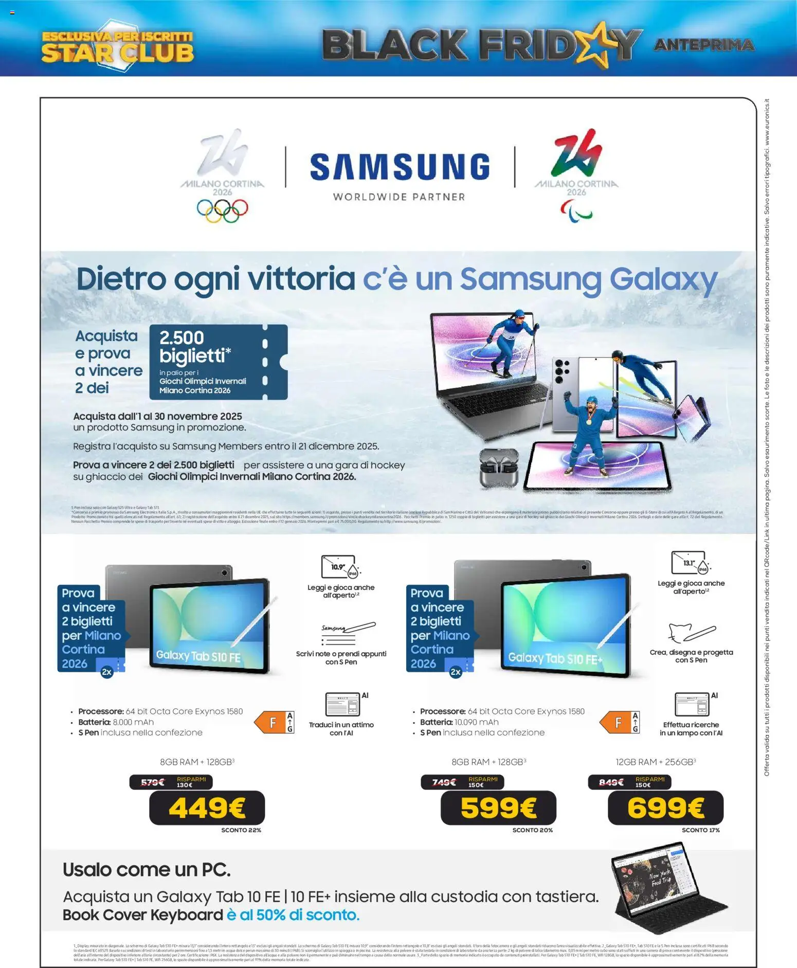 Volantino Euronics del 31.10.2025 | Pagina: 32 | Prodotti: Schermo, Talco, Acqua, Batteria