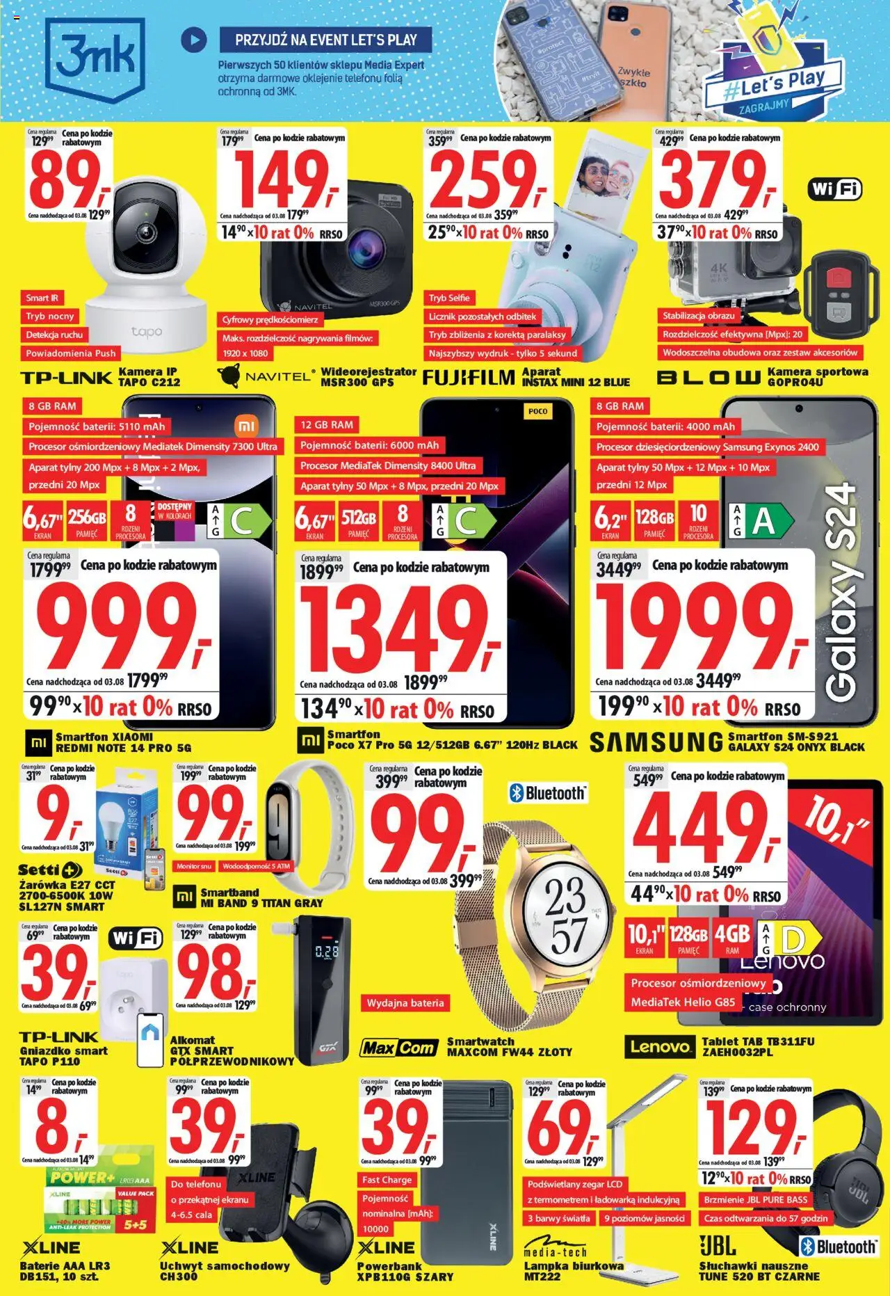 Mediaexpert Gazetka - Wielkie otwarcie Poddębice, Radosna 41A od 30.07.2025 | Strona: 4 | Produkty: Smartfon, Tablet, Powerbank, Baterie