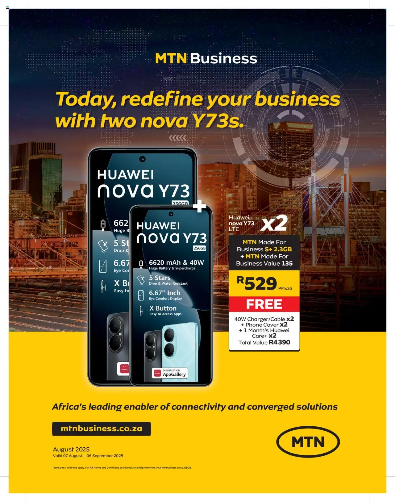 MTN Business Deals │ valid from 07.08.2025 | Page: 1 | Products: Cover, Phone, Battery, Water