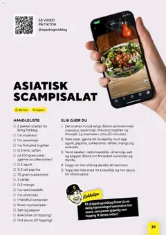 Forhåndsvisning av Bunnpris Billig middag gyldig fra 21.10.2025 | Side: 39
