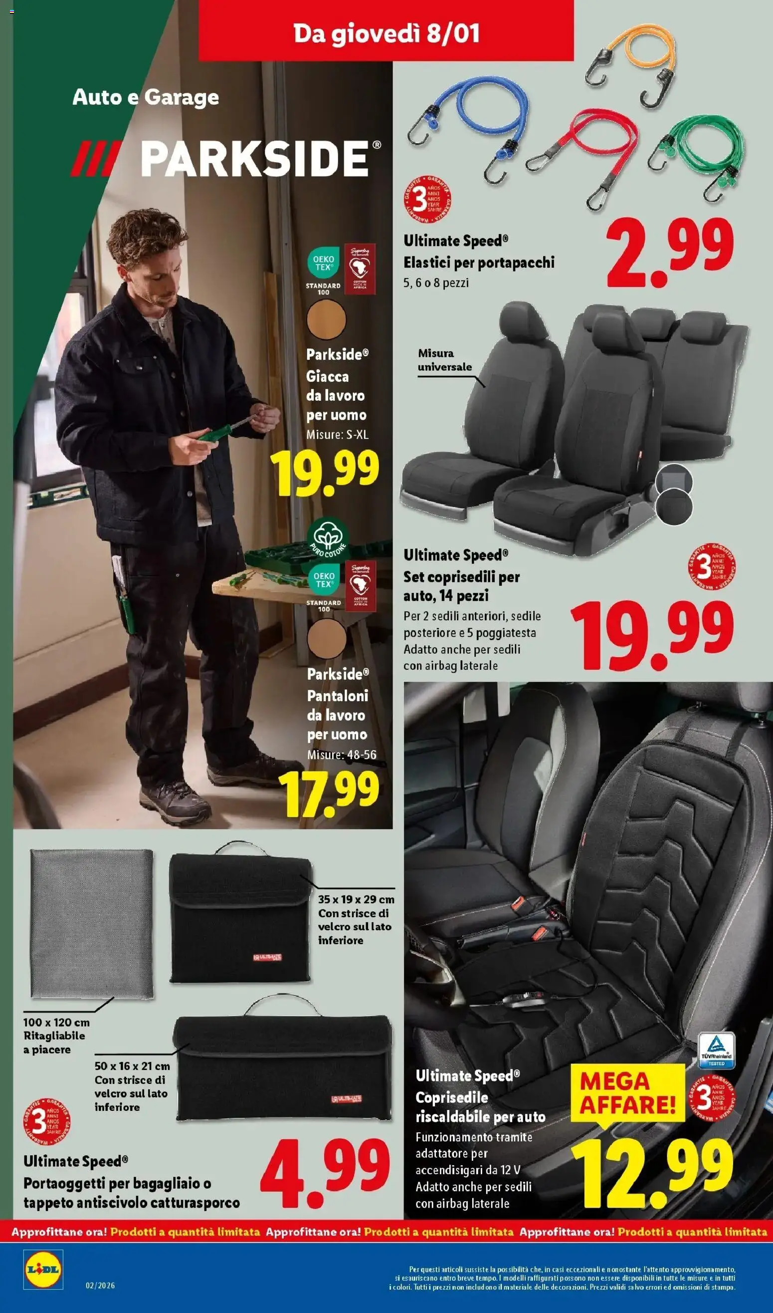 Volantino Lidl del 05.01.2026 | Pagina: 40 | Prodotti: Giacca, Pantaloni, Adattatore, Tappeto