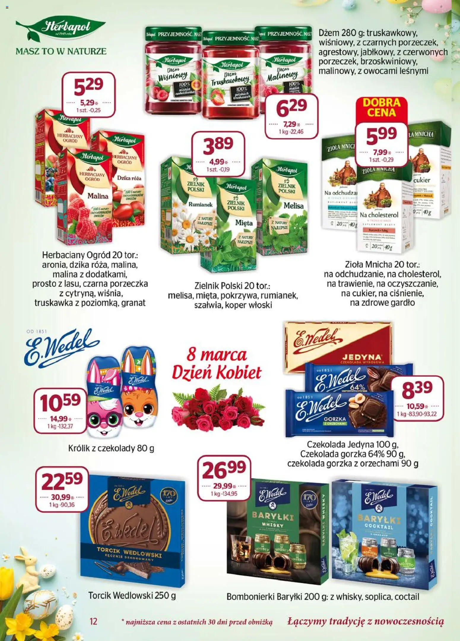 Społem gazetka od 01.03.2026 | Strona: 12 | Produkty: Czekolada gorzka, Mięta, Porzeczka, Melisa