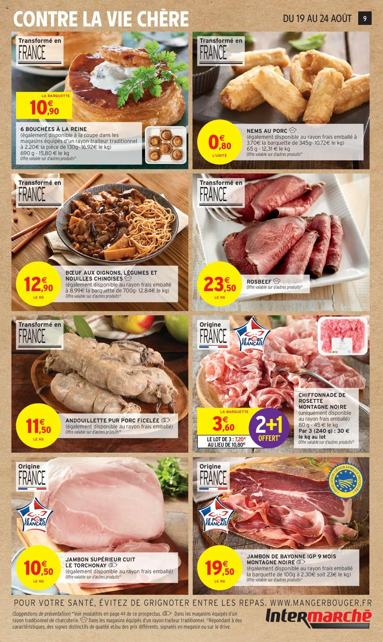  | Page: 9 | Produits: Nouilles chinoises, Jambon, Porc, Nouilles