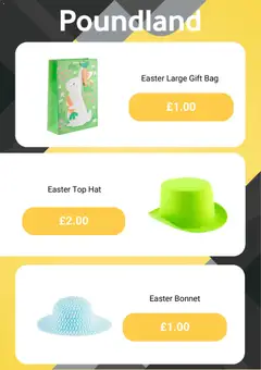 Preview of Poundland - Offers valid from 14.03.2026 | Page: 4 | Products: Hat, Bag