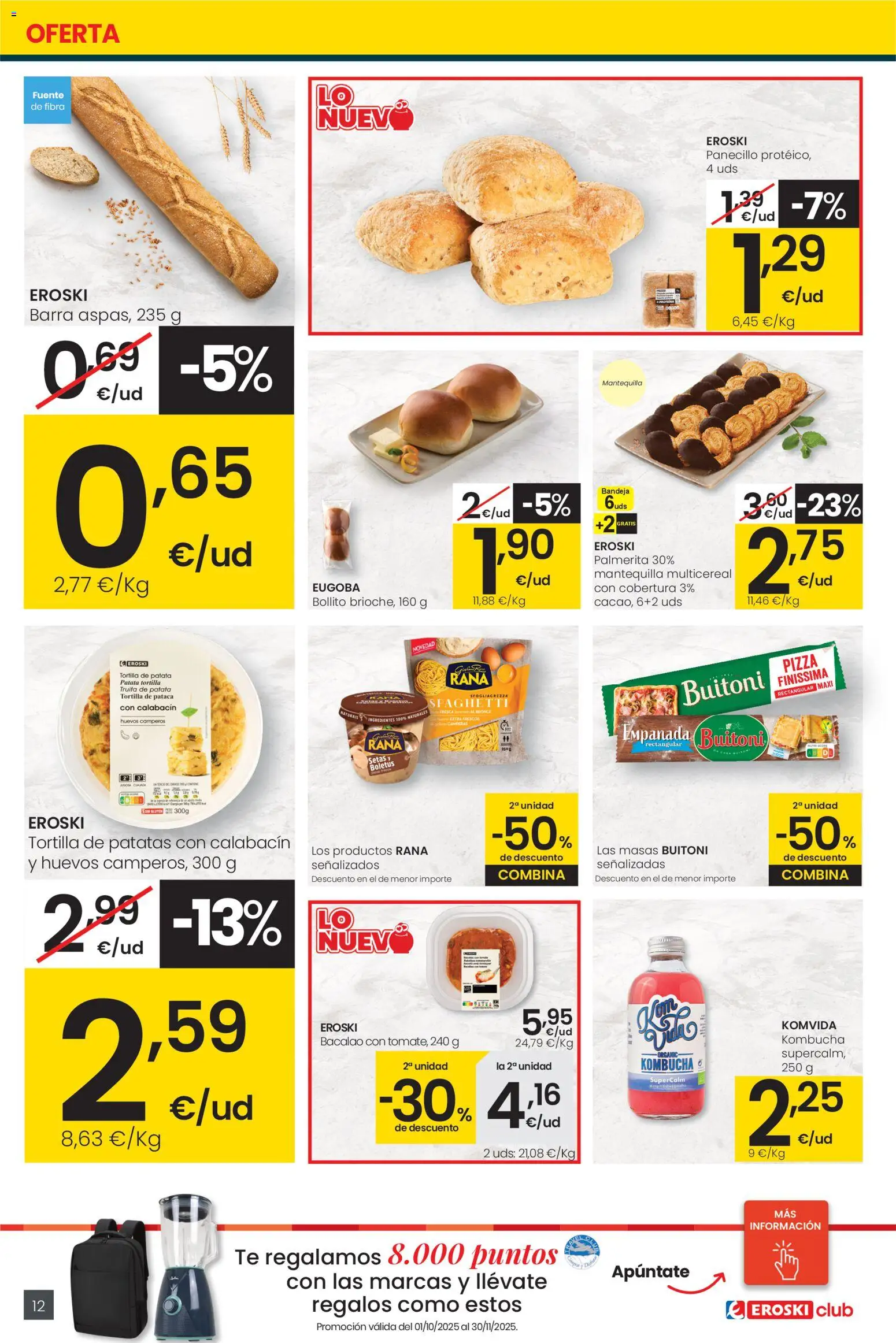 Eroski folleto │ válido desde el 13.11.2025 | Página: 12 | Productos: Calabacín, Κρεμάστρα, Té, Bandeja