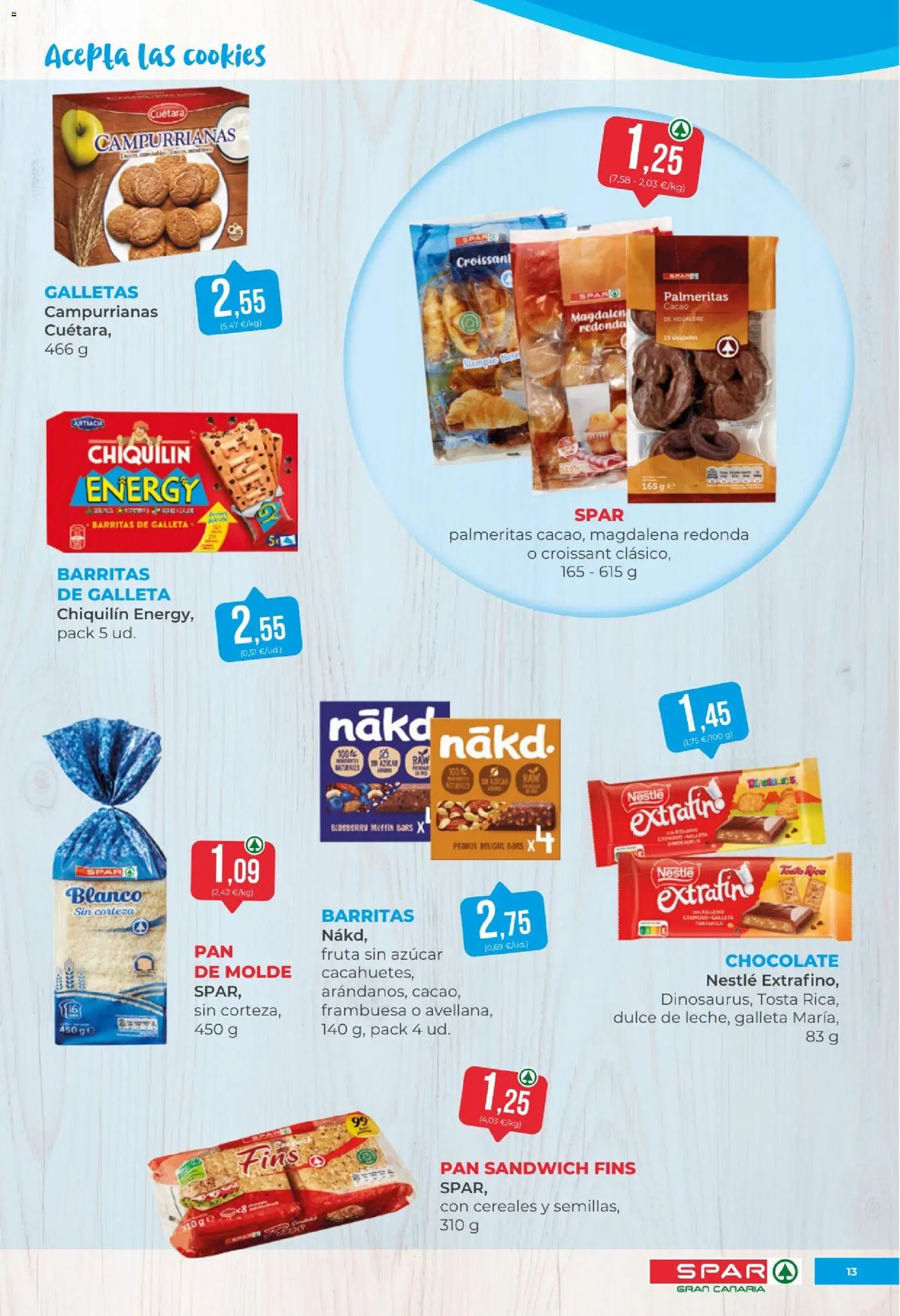 Spar - folleto │ válido desde el 23.01.2026 | Página: 13 | Productos: Pan, Chocolate, Croissant, Galletas