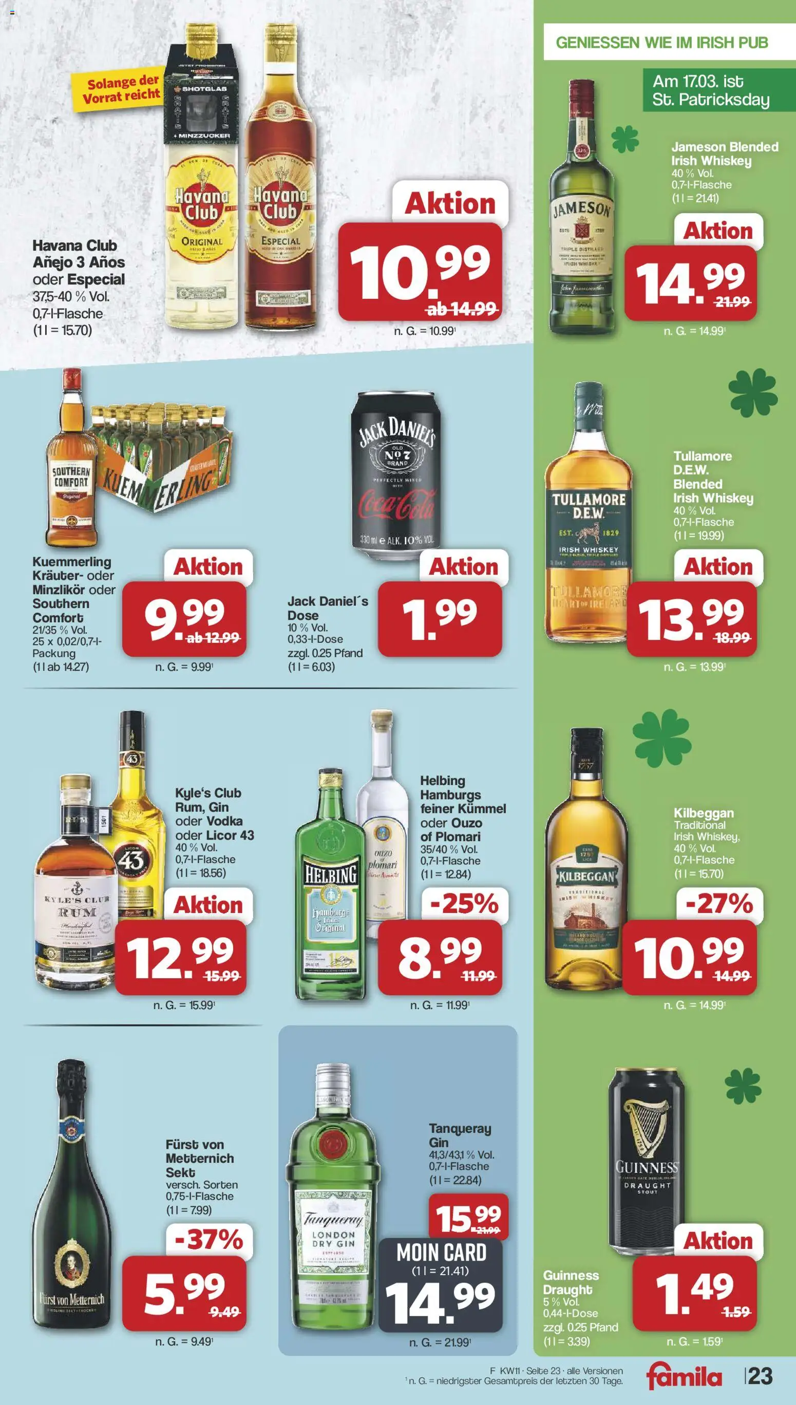 Famila Nordwest Prospekt 	 – gültig ab 09.03.2026 | Seite: 27 | Produkte: Sekt, Kuemmerling, Vodka, Whiskey