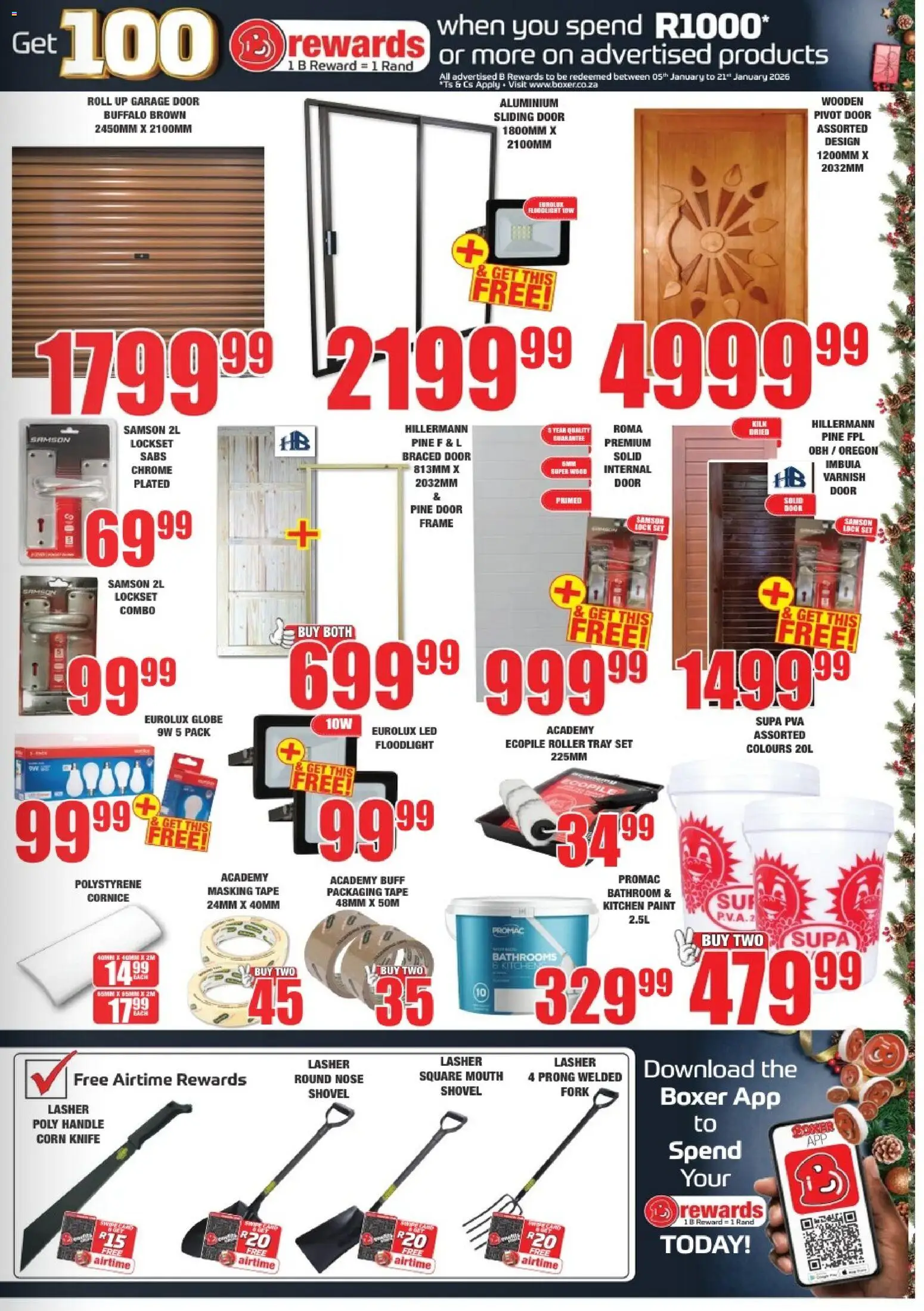 New Boxer catalogue – valid from 01.12.2025 | Page: 3 | Products: Corn, Tray, Door frame, Tape