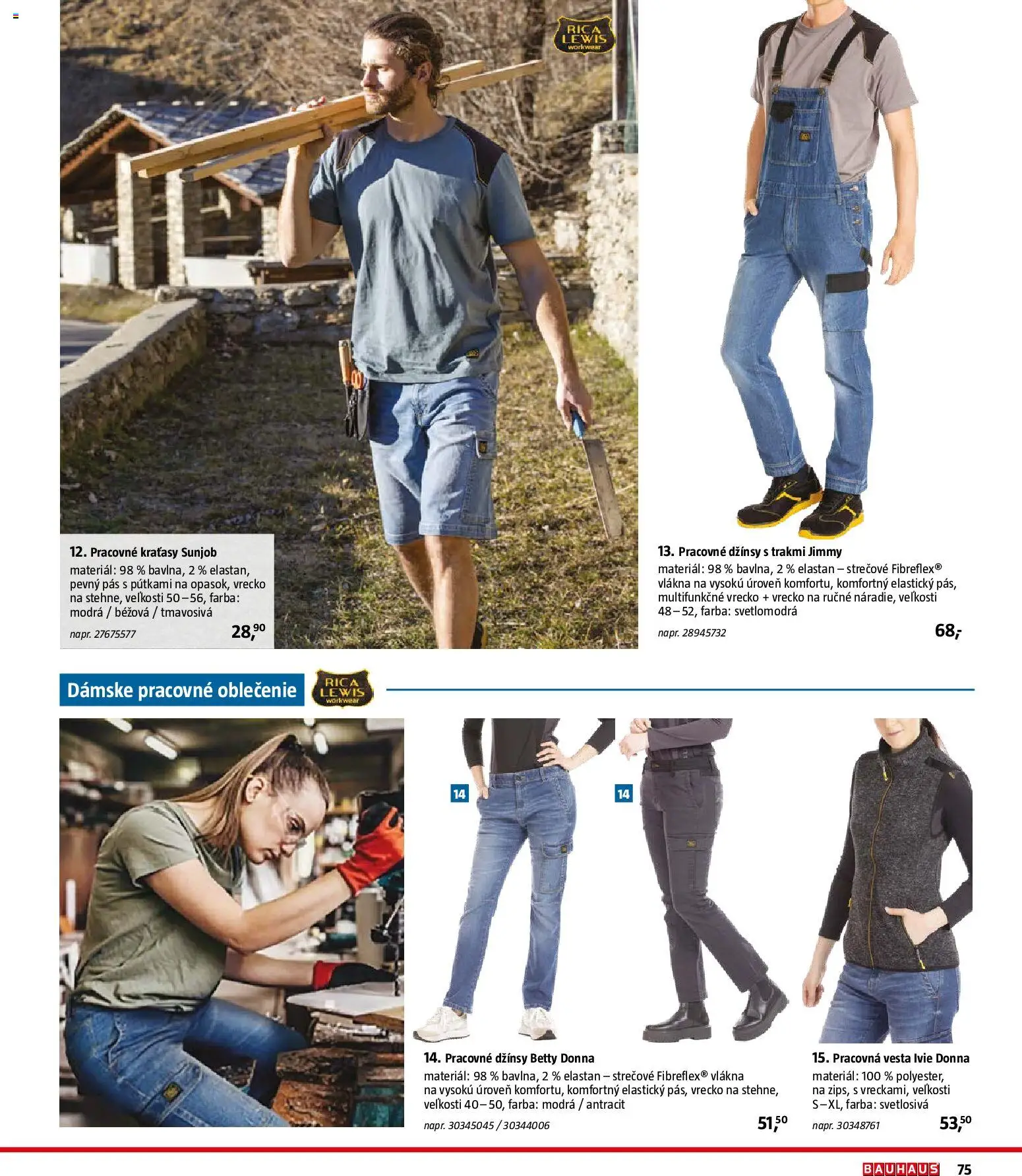 Nové Bauhaus akcie – leták je platný od 26.01.2026 | Strana: 75 | Produkty: Pás, Vesta, Kraťasy