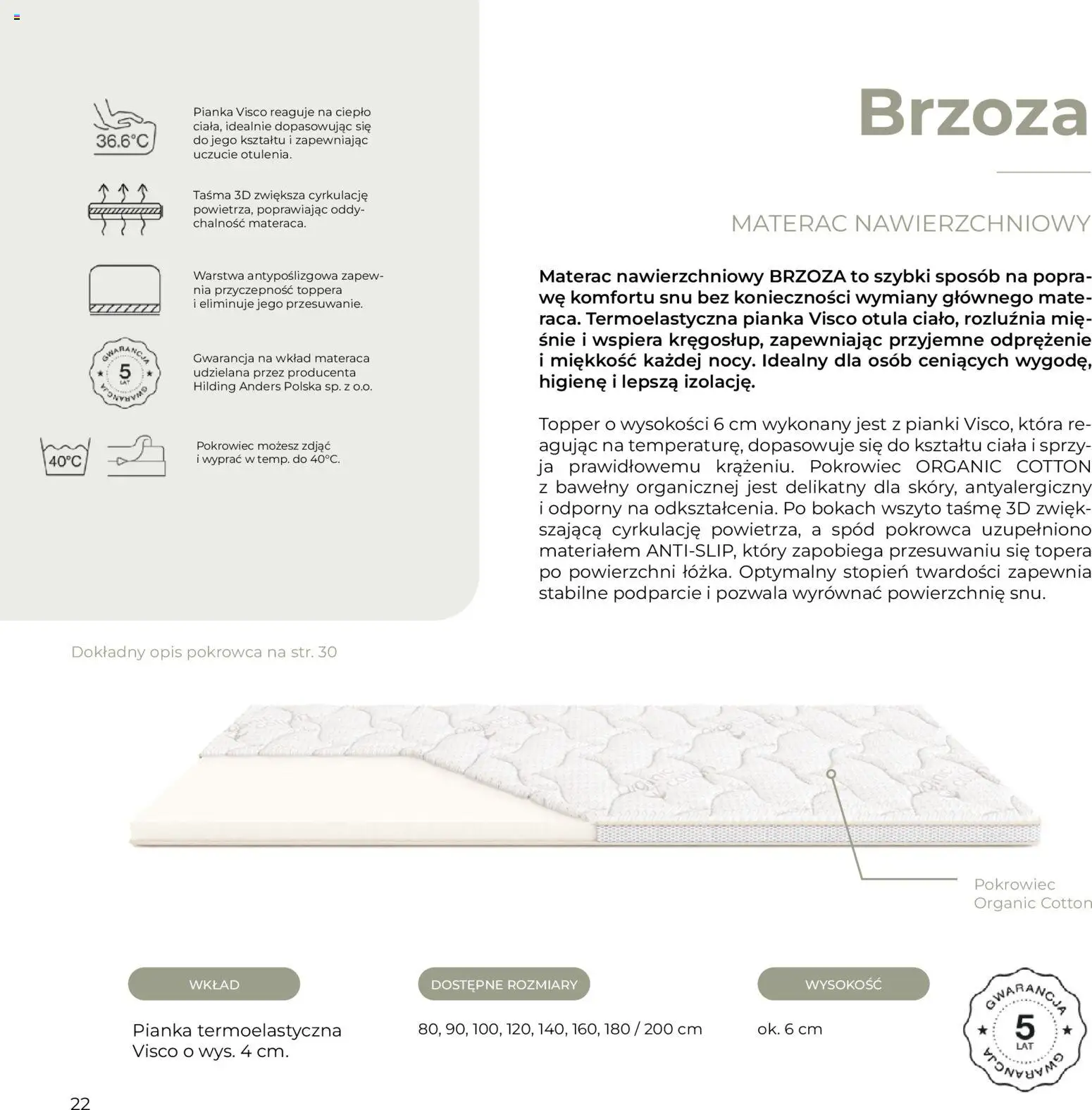 Salony Agata Gazetka - Natura od 27.01.2026 | Strona: 22 | Produkty: Materac, Pianki