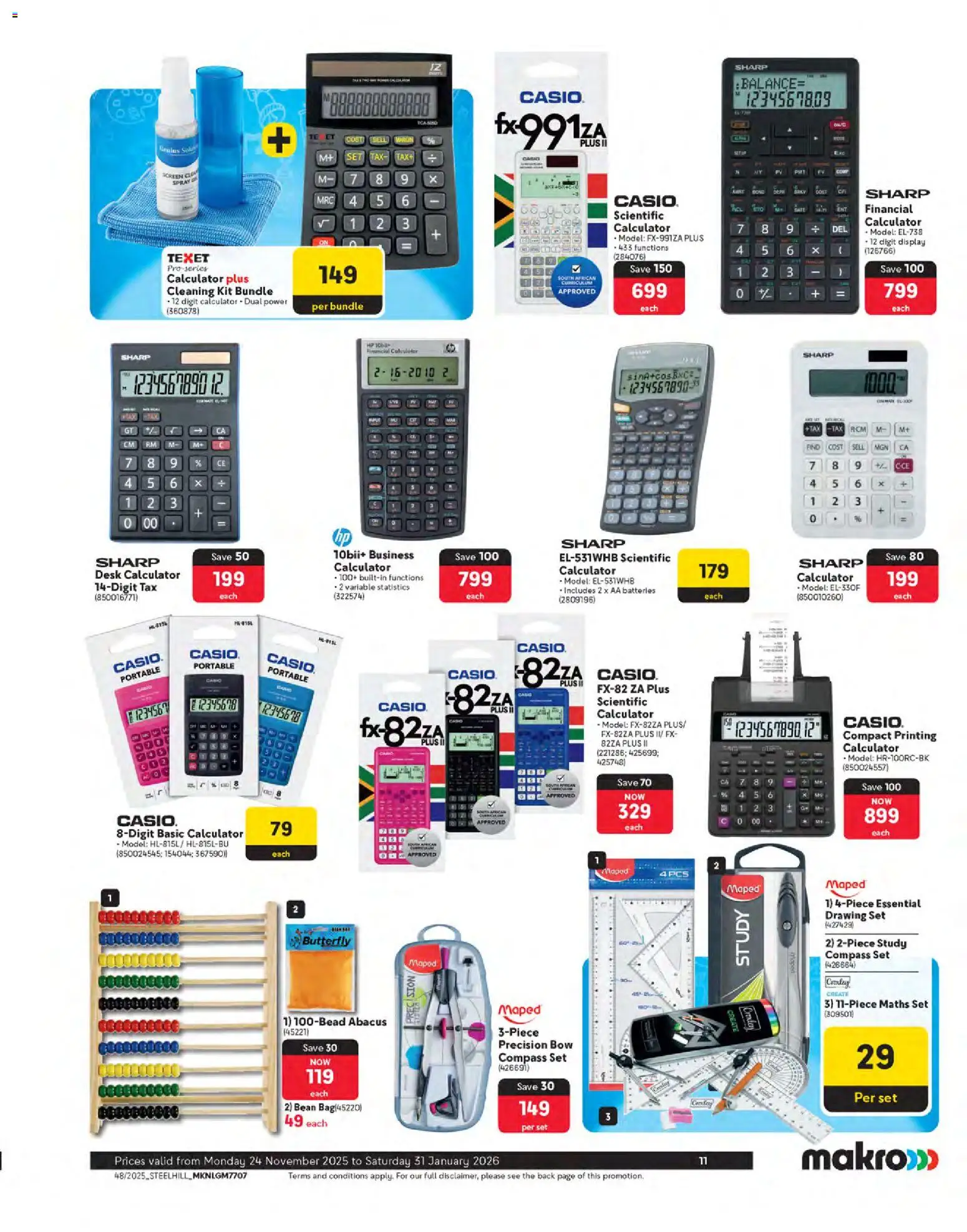 New Makro catalogue – valid from 24.11.2025 | Page: 11 | Products: Desk, Calculator