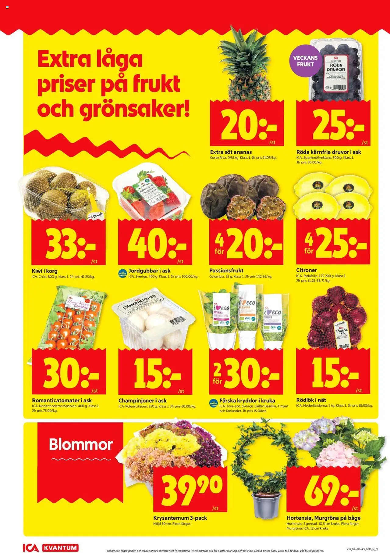 ICA Kvantum reklamblad aktuell från 25.08.2025 | Sida: 2 | Produkter: Galler, Rödlök, Kiwi, Passionsfrukt