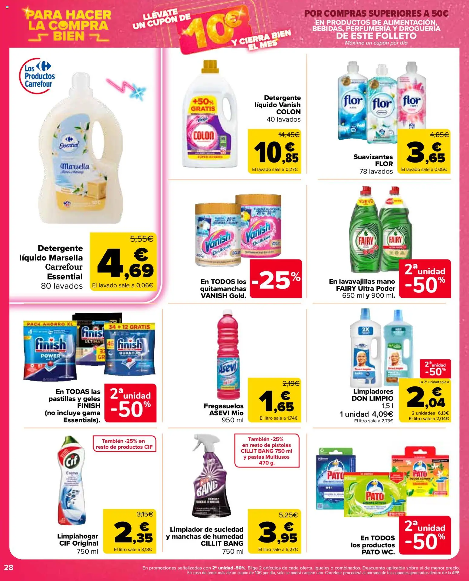 Carrefour Market folleto │ válido desde el 12.03.2026 | Página: 28 | Productos: Quitamanchas, Detergente, Lavavajillas