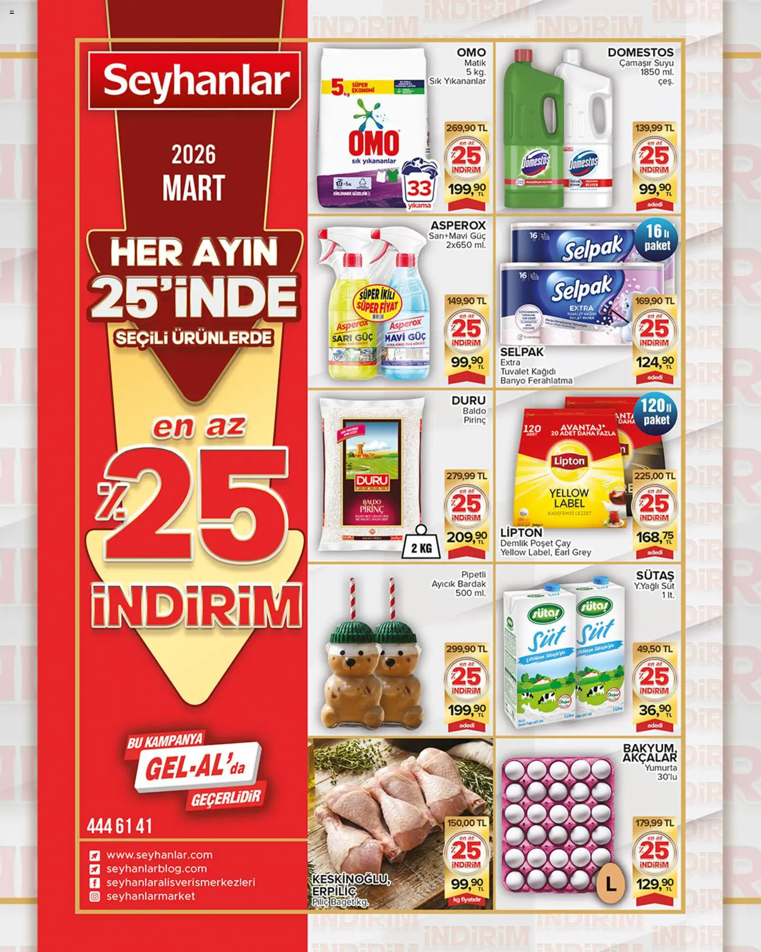 Seyhanlar Market Katalog - 25.03.2026 tarihinden itibaren geçerlidir | Sayfa: 1 | Ürünler: Tuvalet, Çay, Tuvalet kağıdı, Demlik