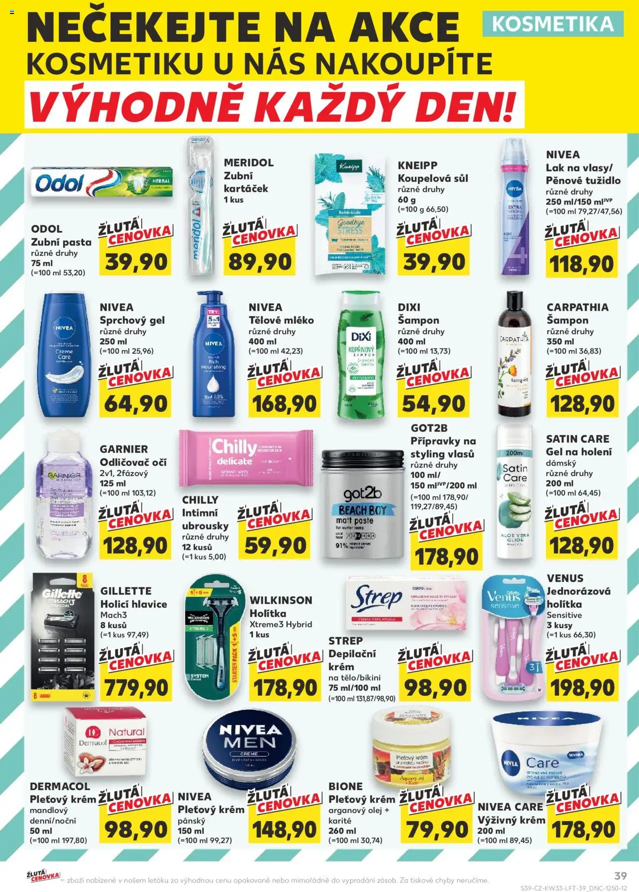 Kaufland leták - Brno od 13.08.2025 | Strana: 39 | Produkty: Vesta, Crema, Body, Šampon