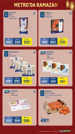 11.02.2026 tarihinden itibaren geçerli olan Metro kataloğu önizlemesi | Sayfa: 3 | Ürünler: Mandalina, Su