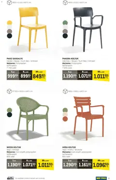 10.04.2026 tarihinden itibaren geçerli olan Metro kataloğu önizlemesi | Sayfa: 8 | Ürünler: Koltuk, Sandalye, Ada çayi, Krem