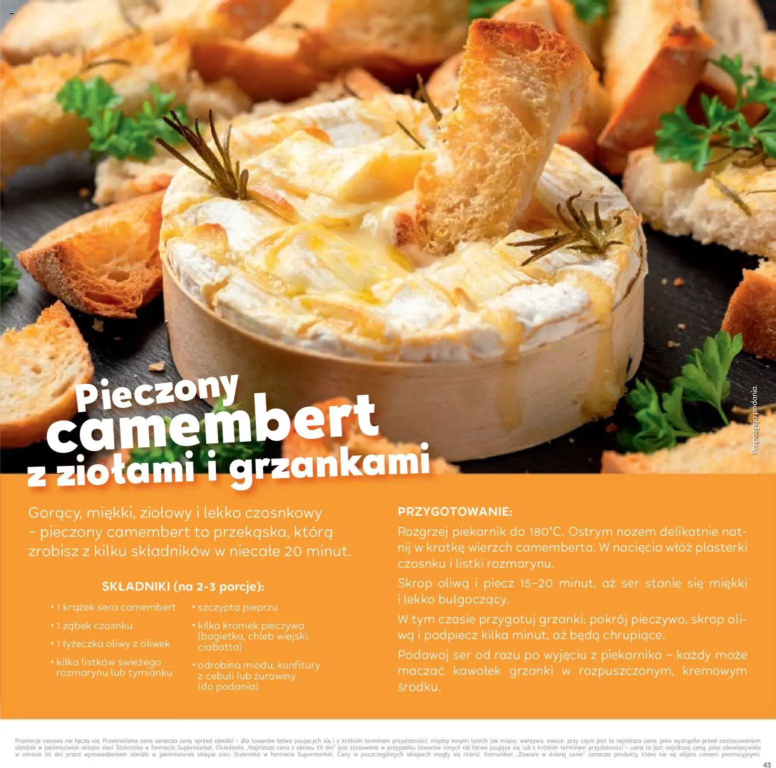 Stokrotka Gazetka - Mikołajki od 20.11.2025 | Strona: 43 | Produkty: Piekarnik, Camembert, Chleb, Ciabatta