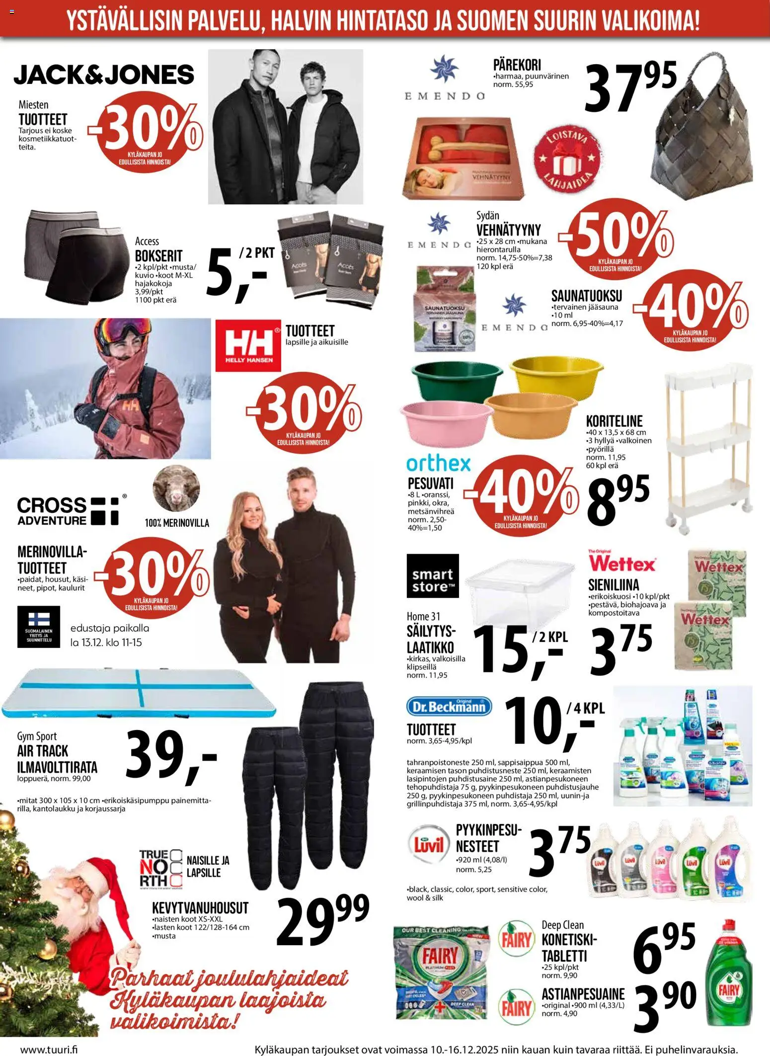 Tuuri tarjoukset – voimassa 10.12.2025 alkaen | Sivu: 9 | Tuotteet: Saunatuoksu, Astianpesuaine, Laatikko, Tabletti