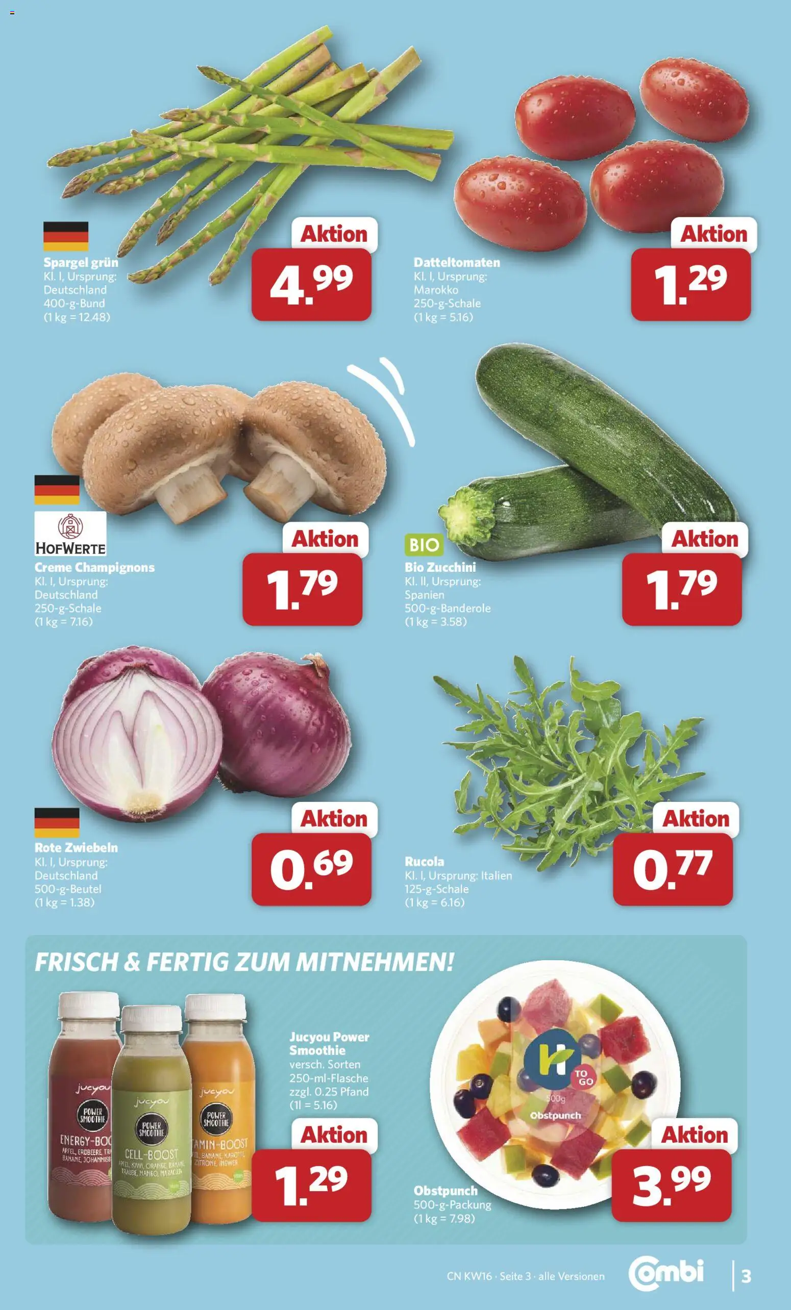 Combi Prospekt 	 – gültig ab 13.04.2026 | Seite: 3 | Produkte: Spargel, Creme, Zitrone, Karotte