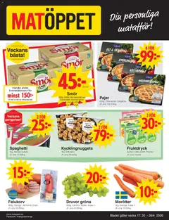 Matöppet erbjudanden - Förhandsvisning av reklamblad från butik Matöppet aktuell från 20.04.2026