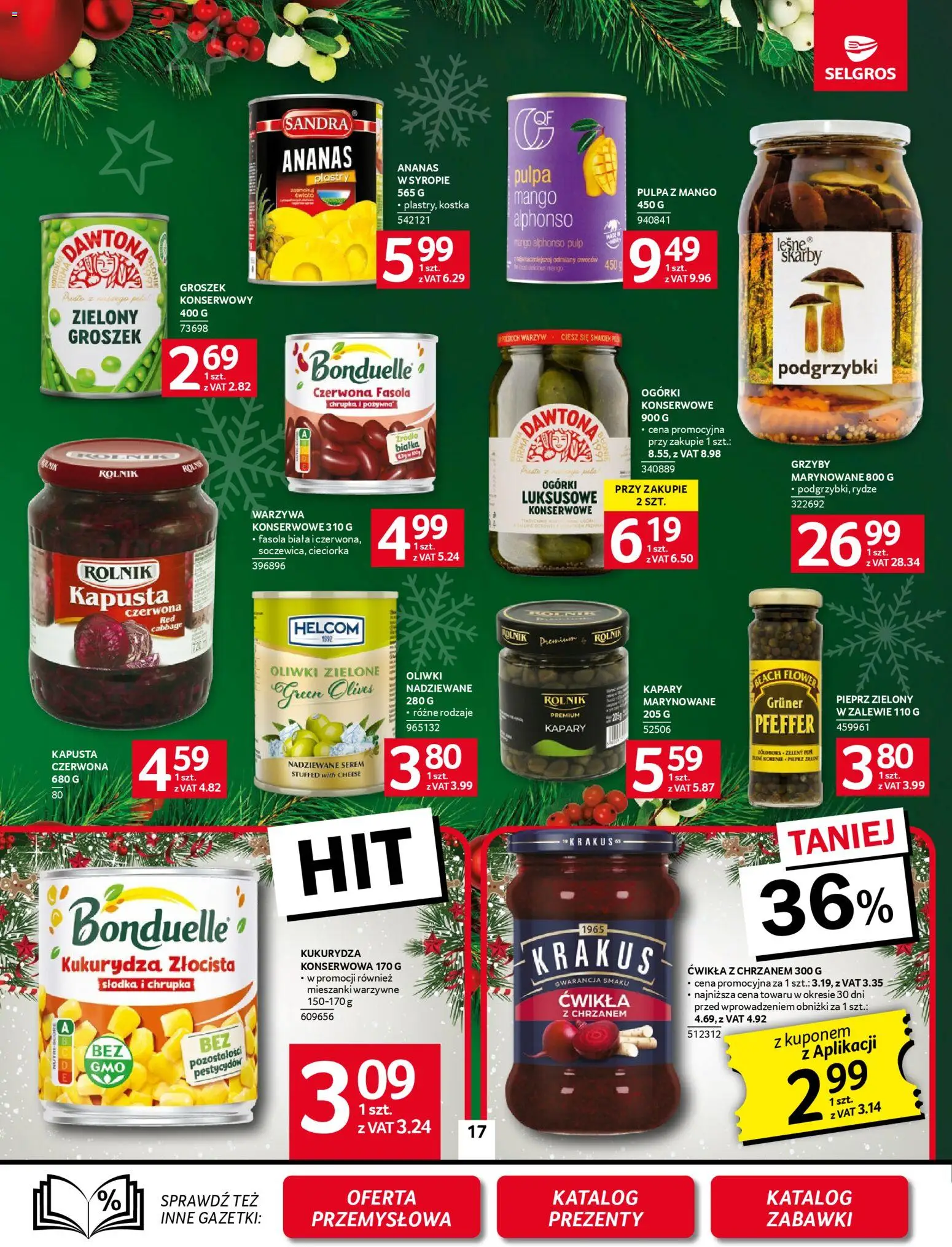 Selgros cash&carry Gazetka od 20.11.2025 | Strona: 17 | Produkty: Groszek, Fasola biała, Kukurydza, Warzywa