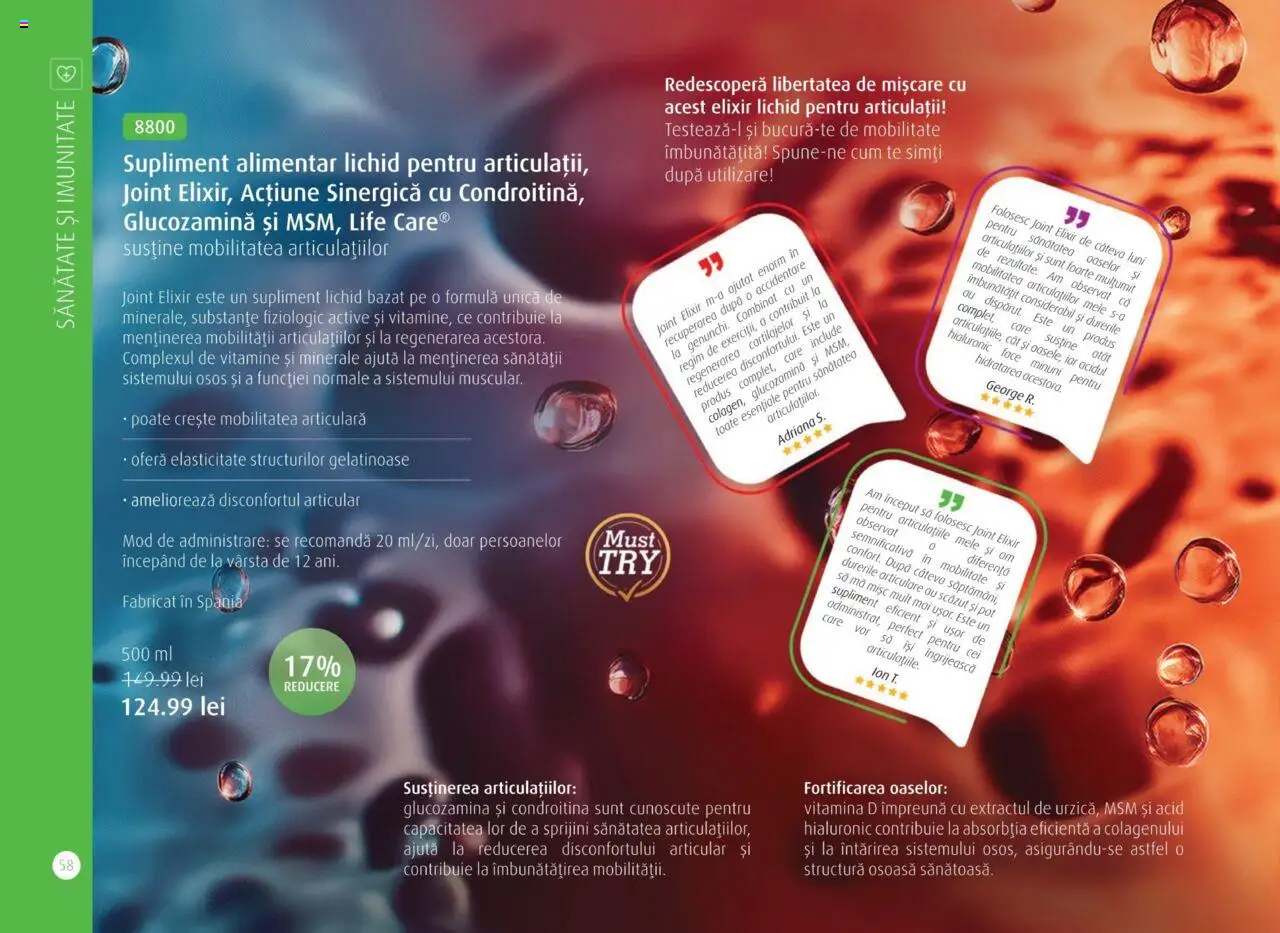 Life Care catalog - Aprilie/Octombrie – valabil de la 01.04.2025 | Pagină: 60 | Produse: Elixir