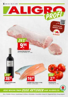 Aligro Aktionen Schlieren, Gossau SG, Frauenfeld, Rapperswil-Jona, Sargans, Bern, Brüttisellen, Pratteln, Emmen, Spreitenbach ab 26.01.2026 gültig