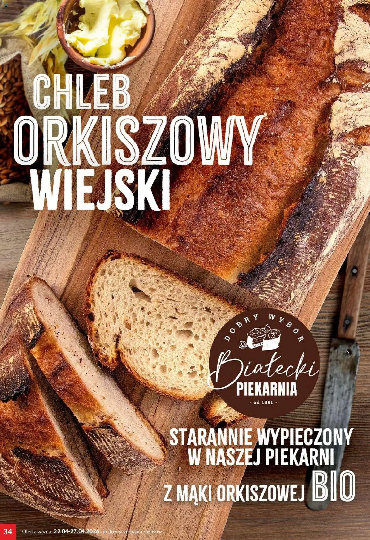 Twój Market gazetka od 22.04.2026 | Strona: 34 | Produkty: Piekarnia, Chleb