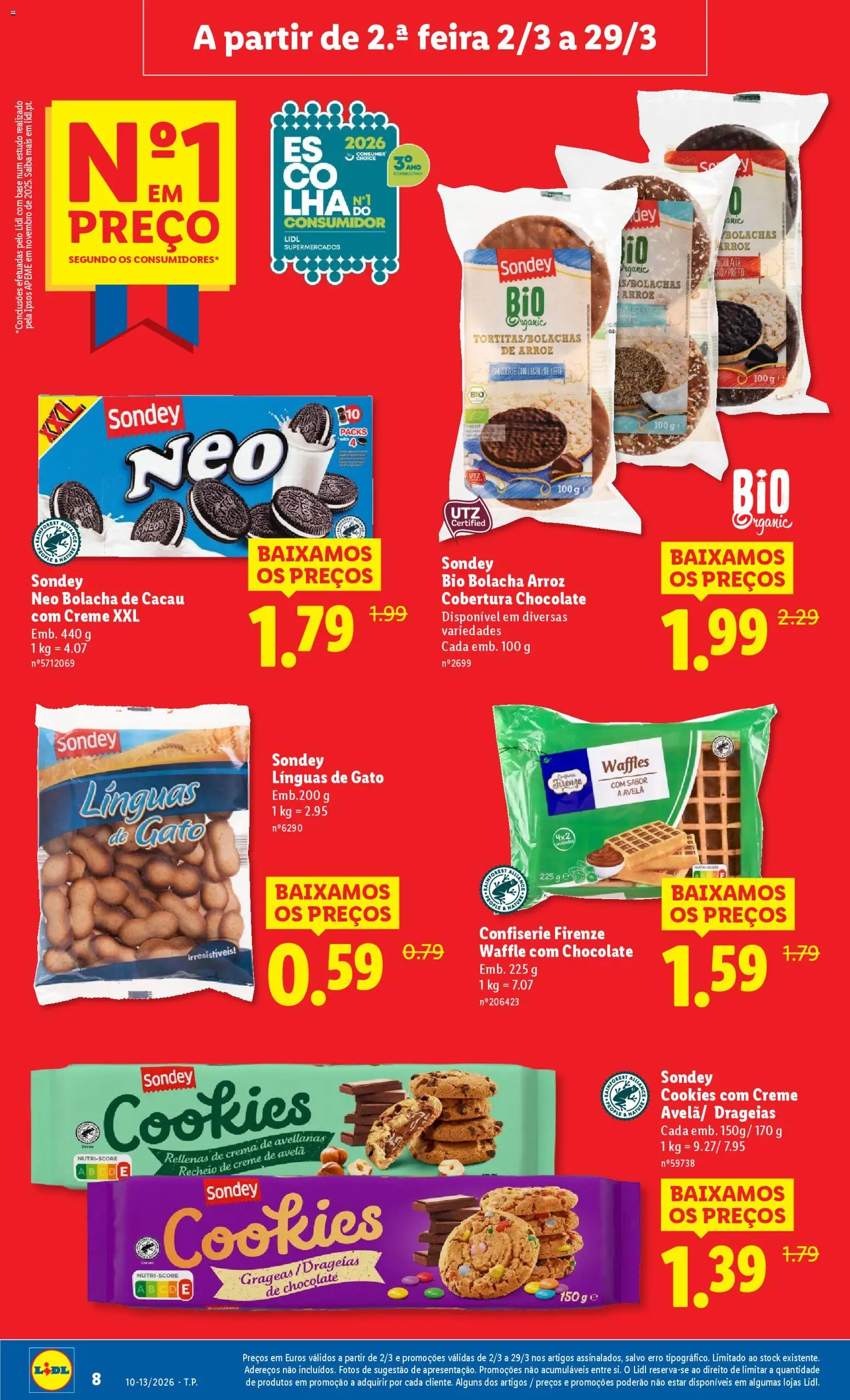 Lidl folheto │ válido de 02.03.2026 | Página: 8 | Produtos: Base, Chocolate, Arroz, Creme