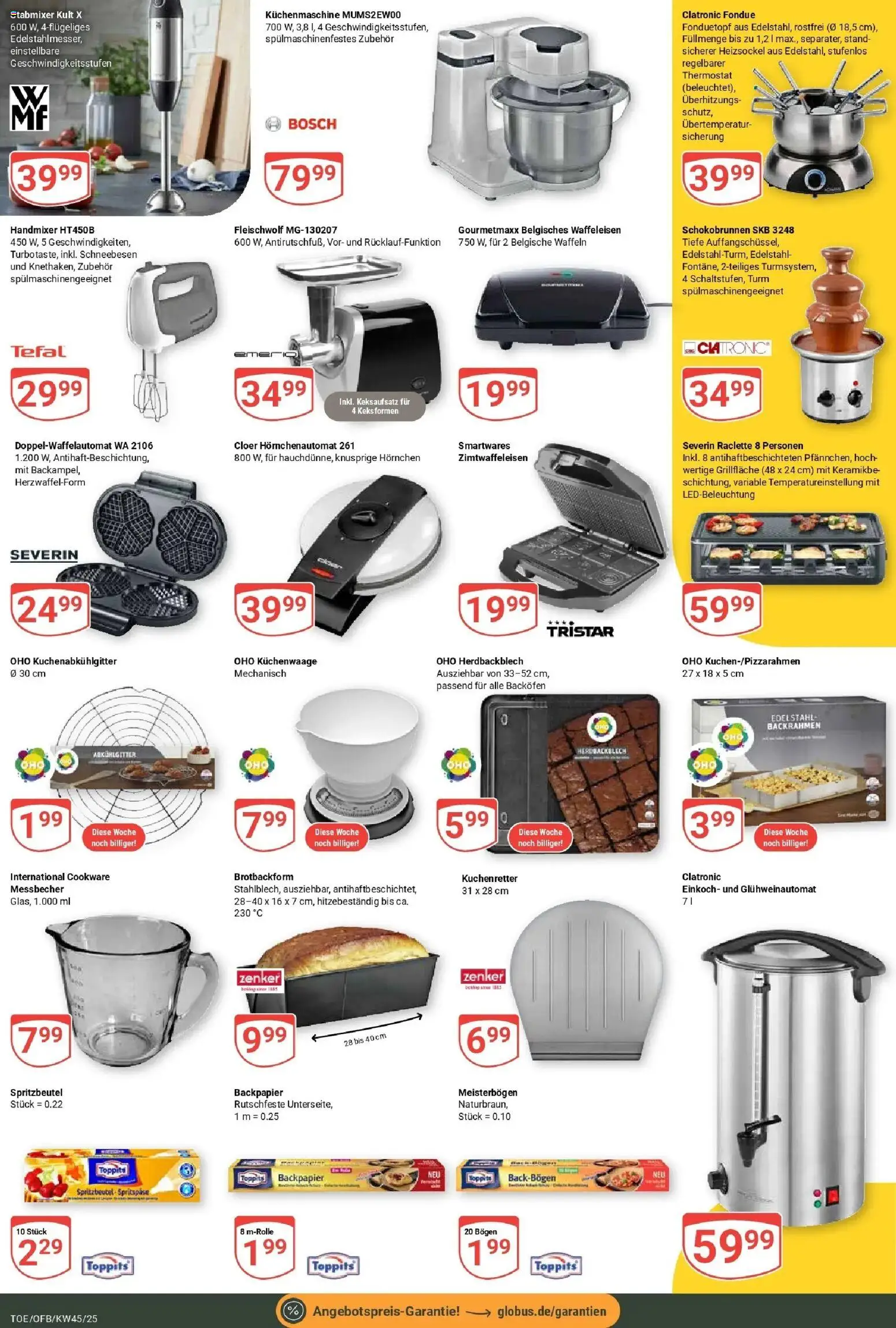 Globus prospekt Tönisvorst	 – gültig ab 02.11.2025 | Seite: 28 | Produkte: Waffeln, Backofen, Raclette, Fondue