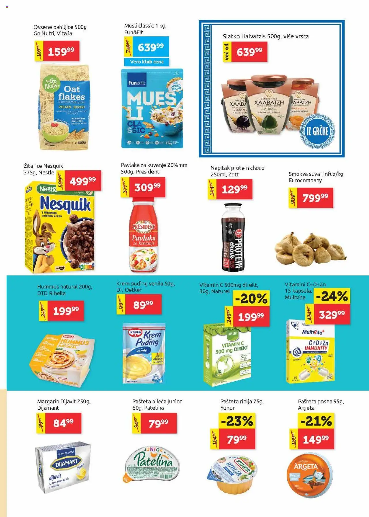SuperVERO katalog - važi od 07.08.2025 | Strana: 13 | Proizvode: Žitarice, Dr. Oetker, Hummus, Nesquik