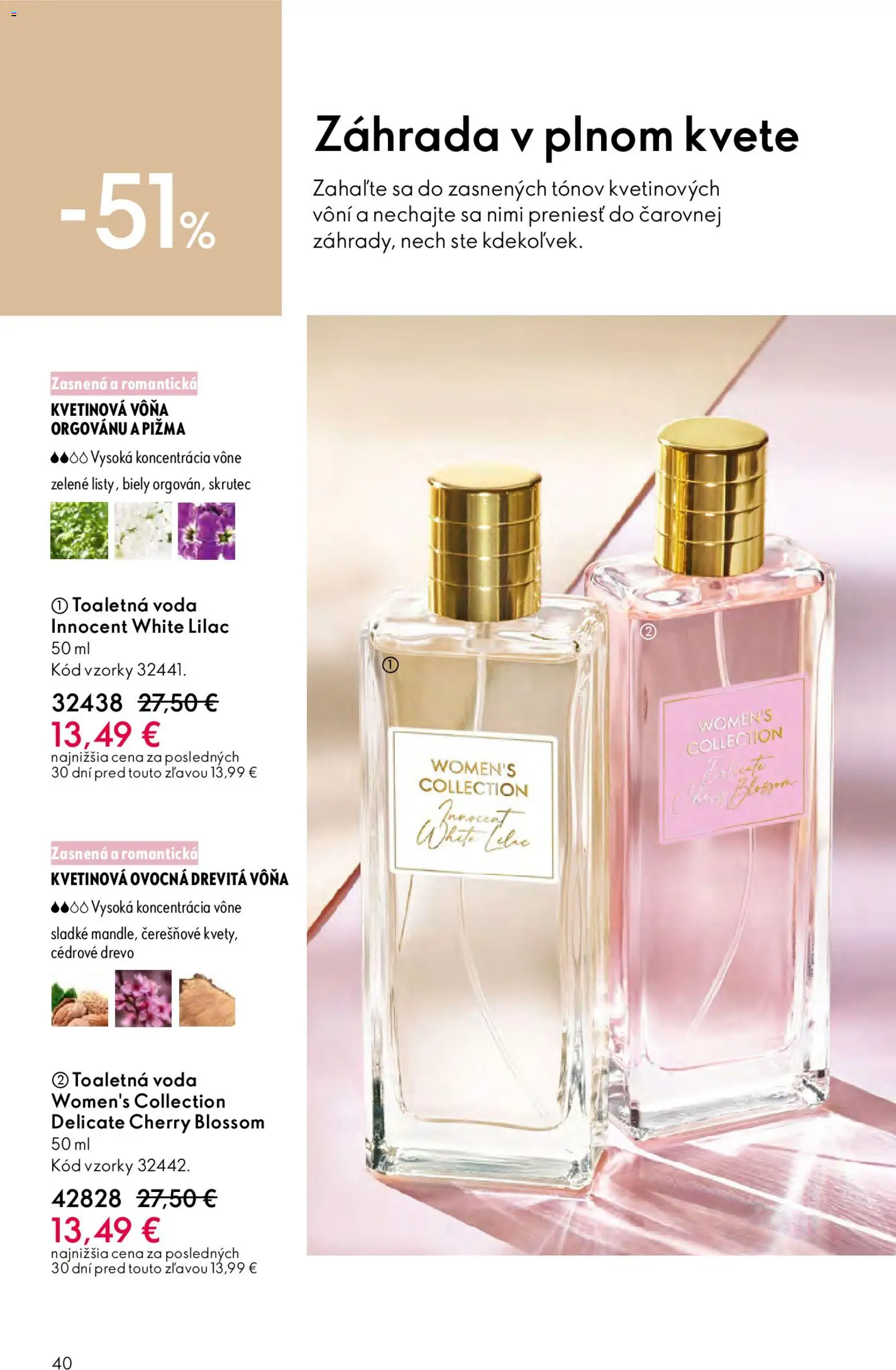 Nové Oriflame akcie – leták je platný od 27.05.2026 | Strana: 40 | Produkty: Toaletná voda, Voda