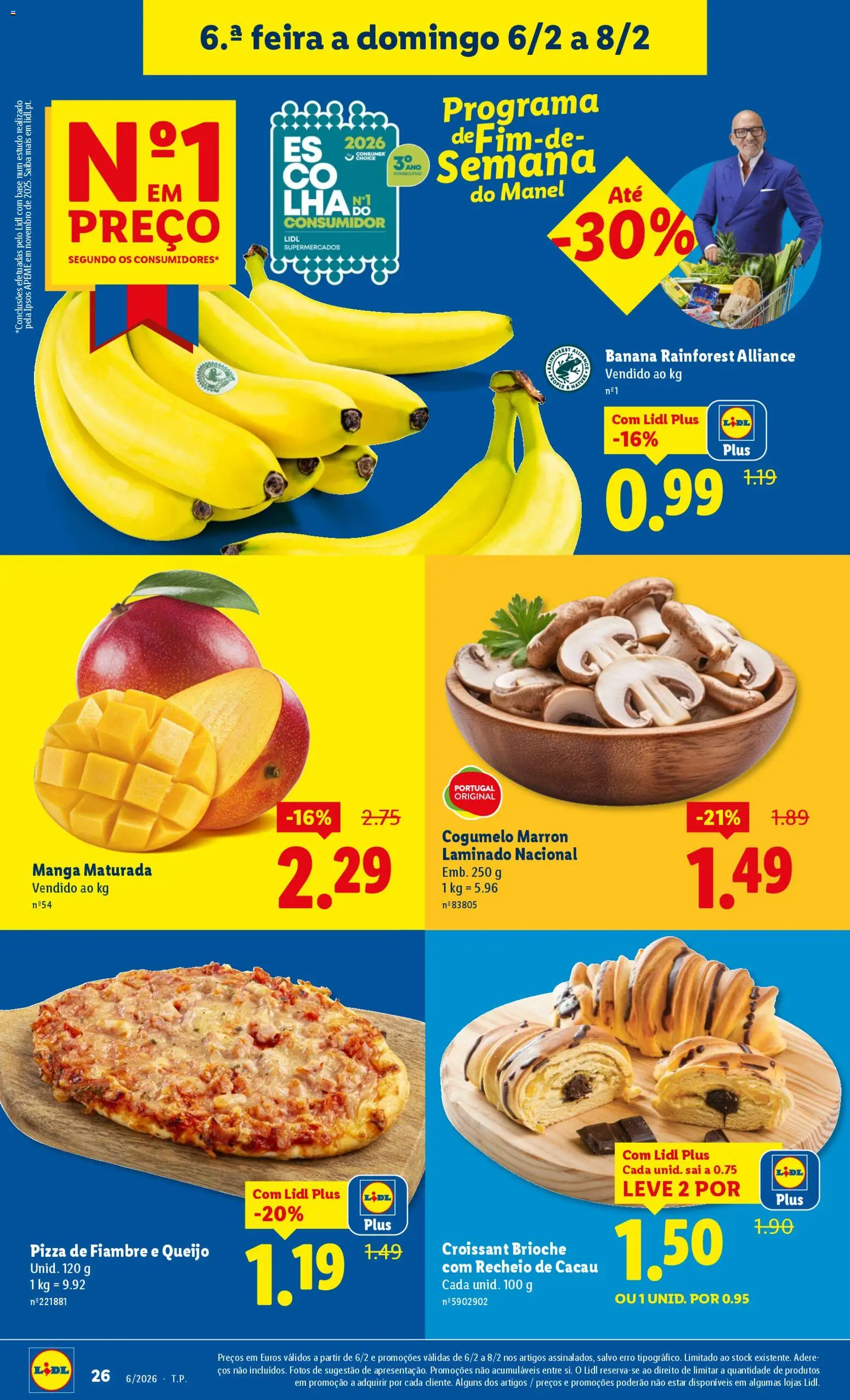 Lidl folheto │ válido de 02.02.2026 | Página: 26 | Produtos: Base, Queijo, Chocolate, Pizza