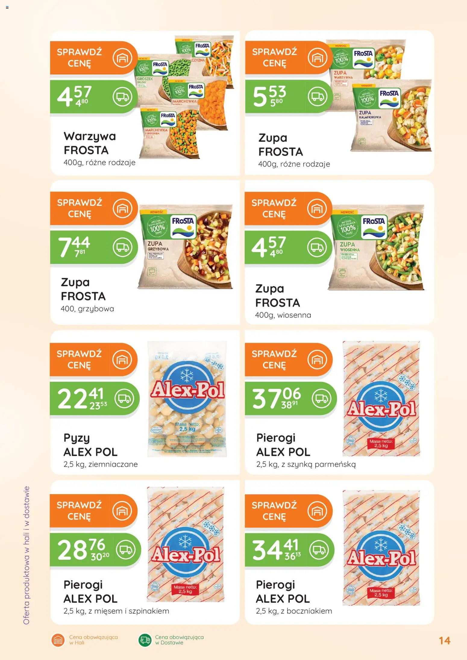 Eurocash Gazetka - Oferta Handlowa od 09.02.2026 | Strona: 14 | Produkty: Pierogi, Szynka, Marchewka, Marchewka z groszkiem