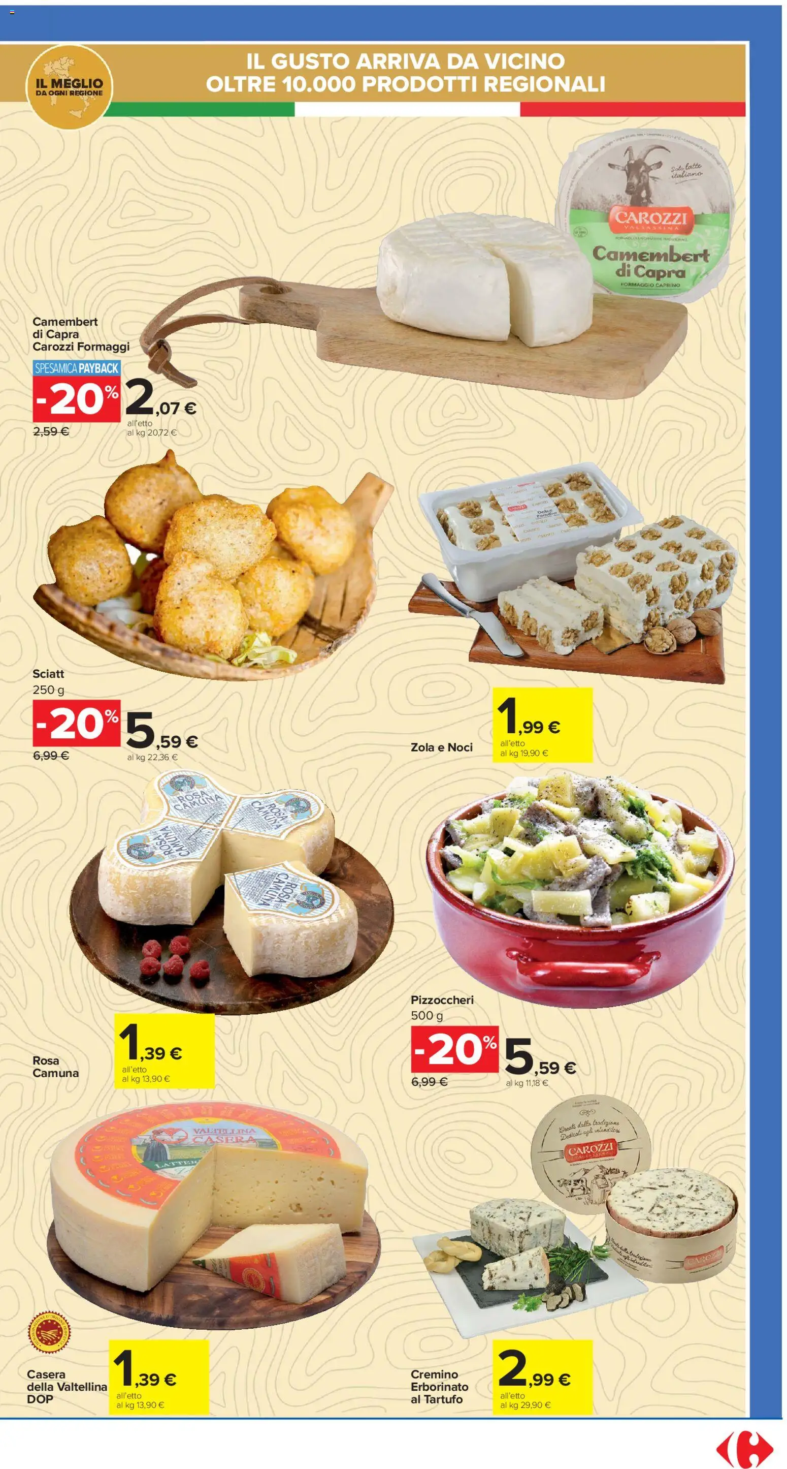 Volantino Carrefour del 16.12.2025 | Pagina: 13 | Prodotti: Tartufo, Latte, Formaggio, Noci