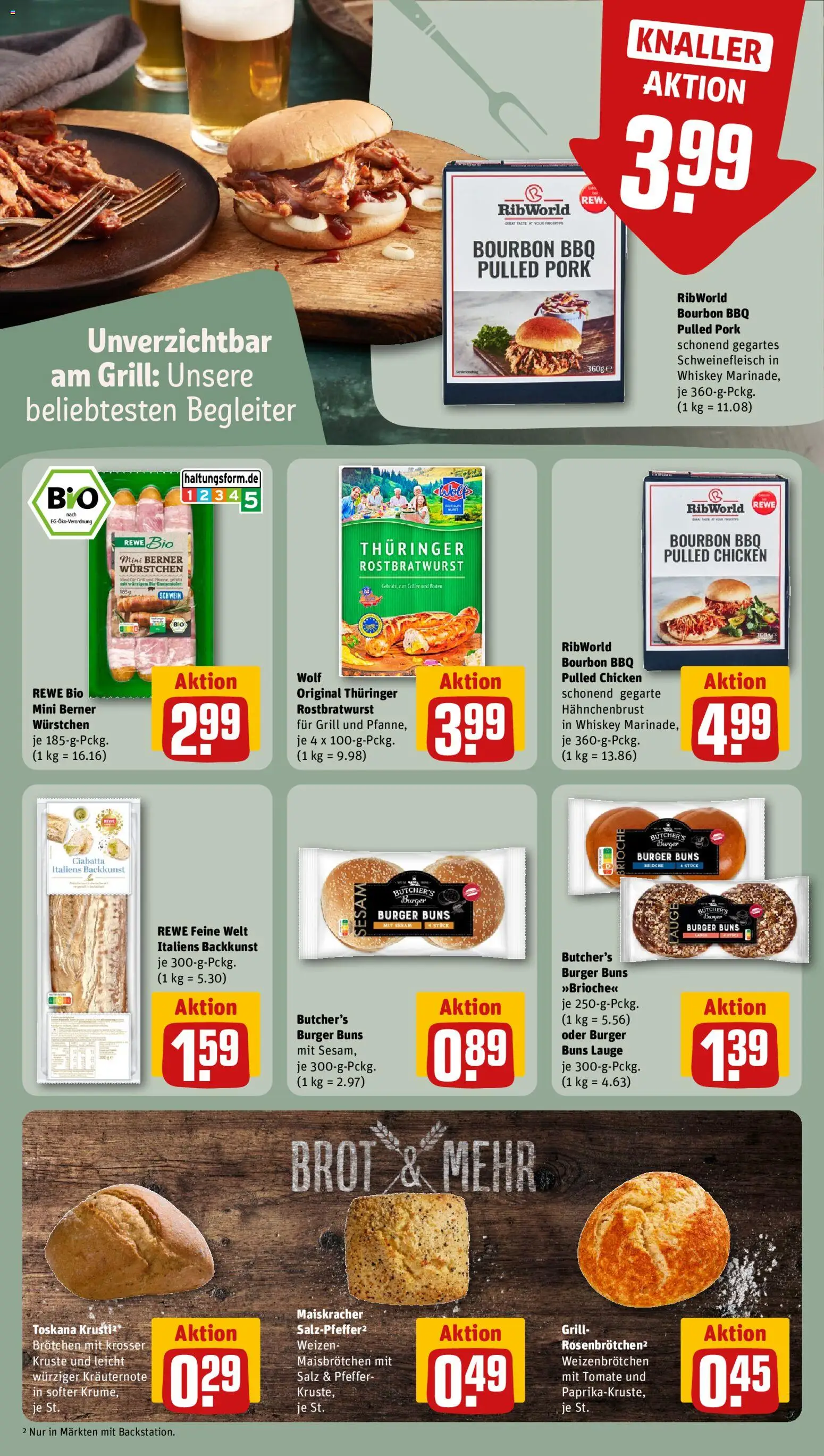 Rewe Prospekt 	 – gültig ab 20.04.2026 | Seite: 20 | Produkte: Burger bun, Salz, Schweinefleisch, Hahnchenbrust