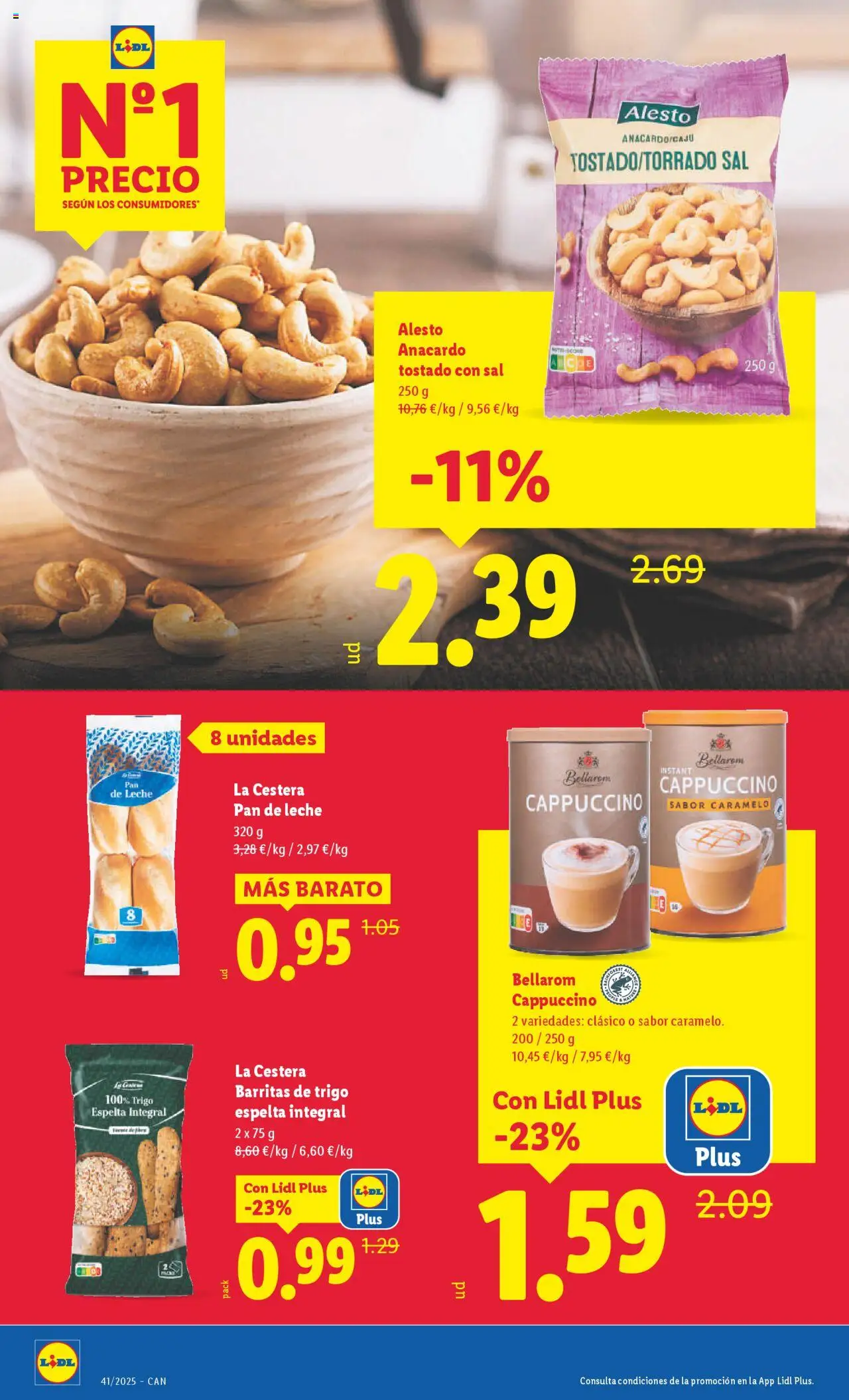 Lidl - Canarias │ válido desde el 06.10.2025 | Página: 16 | Productos: Leche, Pan, Pan de leche