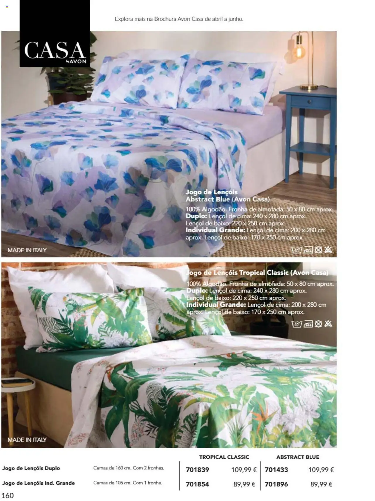 Catálogo Avon Campanha 6 │ válido de 01.06.2025 | Página: 160 | Produtos: Lençóis, Fronha, Lençol, Almofada