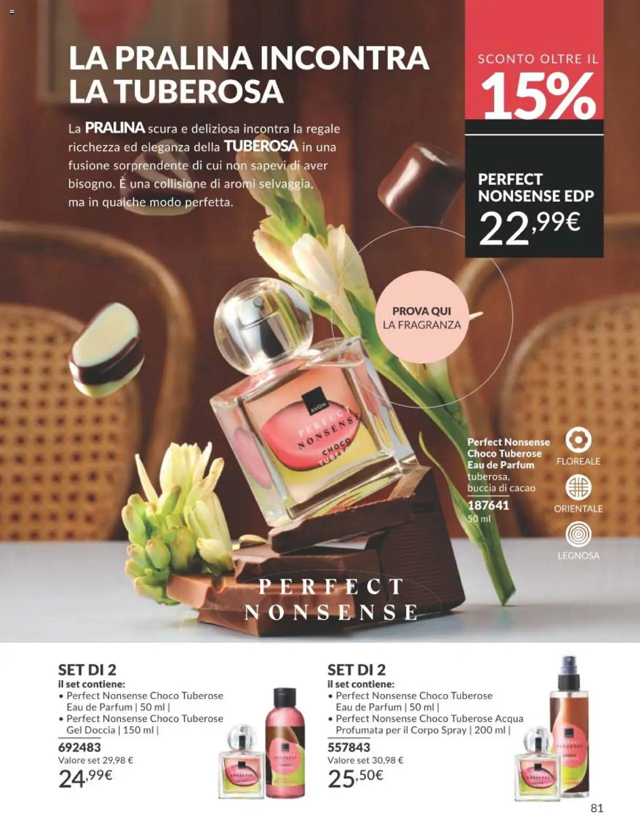 Volantino Avon del 01.09.2025 | Pagina: 81 | Prodotti: Acqua, Cacao, Doccia, Fragranza
