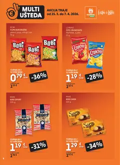 Katalog Studenac - Pregled kataloga iz trgovine Studenac, vrijedi od 25.03.2026 | Stranica: 9 | Proizvodi: Pizza, Paprika, Keks, Luk