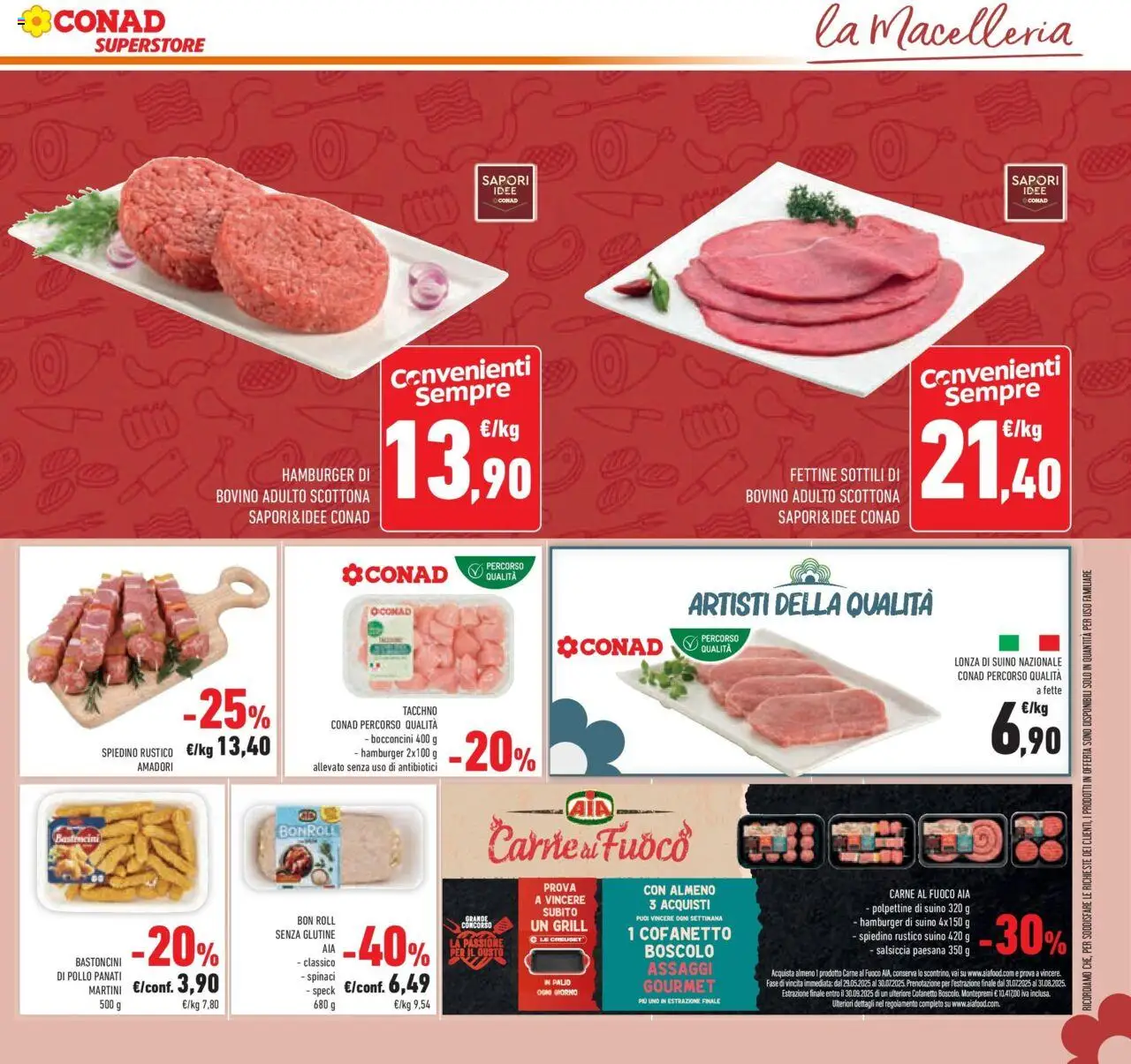 Volantino Conad del 15.07.2025 | Pagina: 9 | Prodotti: Speck, Suino, Salsiccia, Spinaci