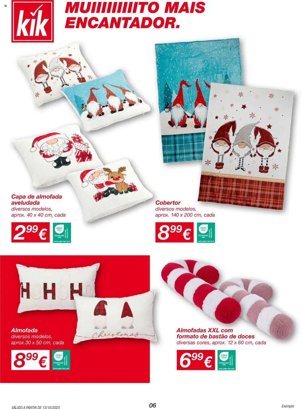 KIK folheto │ válido de 20.10.2025 | Página: 6 | Produtos: Almofada, Cobertor, Doces